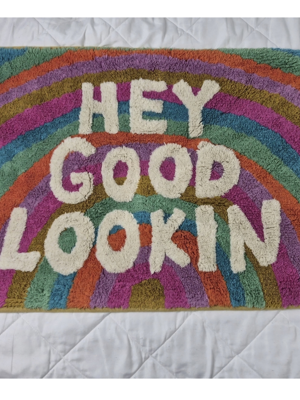 Natural Life Hey Good Lookin' Rainbow Bath Mat - Multicolor - Picture 3 of 6